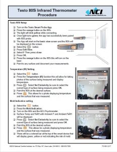 NCI August 2018 Tech Tip: Testo 805i Infrared Thermometer Setup Instructions