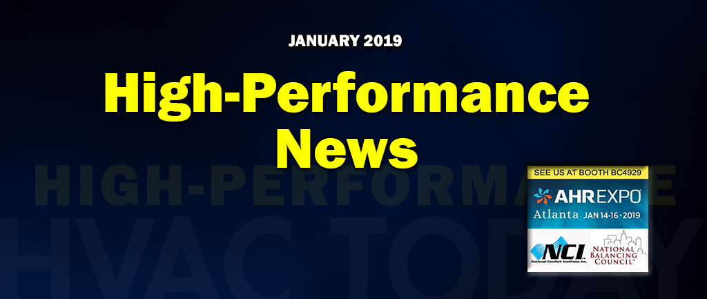 January 2019 High-Performance HVAC News