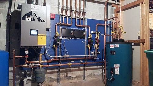 The final hydronic solution included a K2 boiler