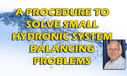 A Procedure to Solve Small Hydronic System Balancing Problems