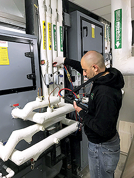Hydronics testing skills are required