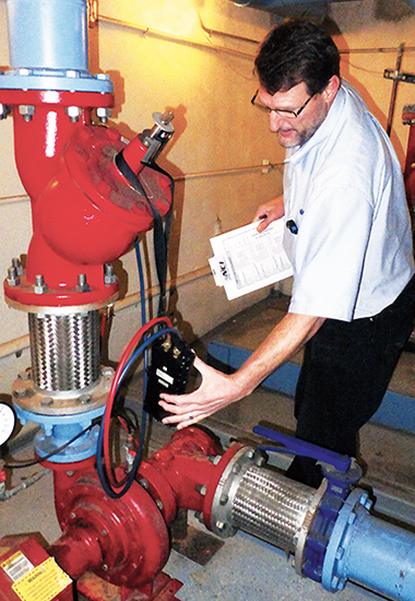 NCI Trainer Jeff Sturgeon is balancing a hydronic system