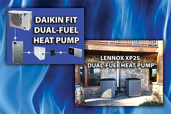Two manufacturers of Dual-Fuel heat pumpps