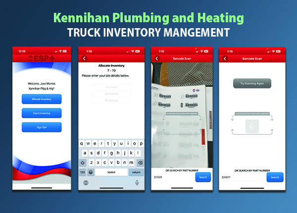 Kennihan truck inventory using R.E. Michel ESP App.