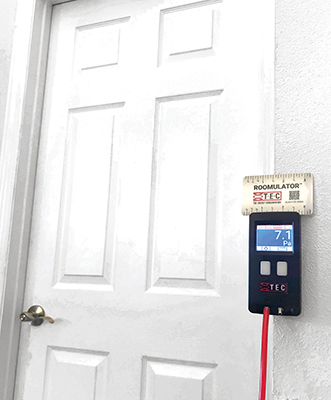 Measure room pressure using a good manometer instrument.