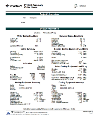 Basnett uses Wrightsoft Manual J load calculation software