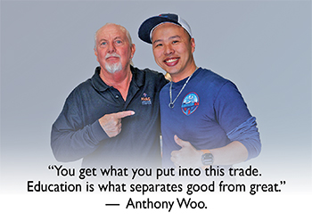 Climatisation ACG's Anthony Woo with John Ellis