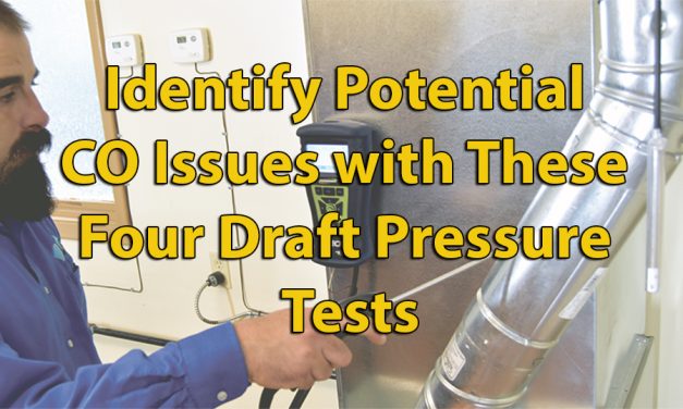 Identify Potential CO Issues with These Four Draft Pressure Tests