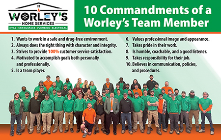 Worley's team 10 commandments graphic