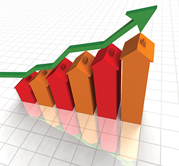 Graph showing an upward outlook for the residential HVAC industry