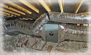 Airflow is innate to the Copeland HVAC culture. This picture shows attic ductwork.