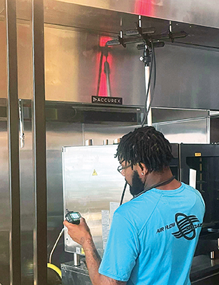 Testing and Balancing technician photo.